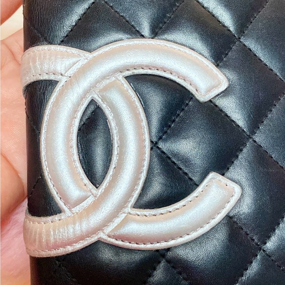 π₯LOW START-π₯π₯CHANEL Combon Line Lambskin Long Bifold Wallet - Picture 14 of 16